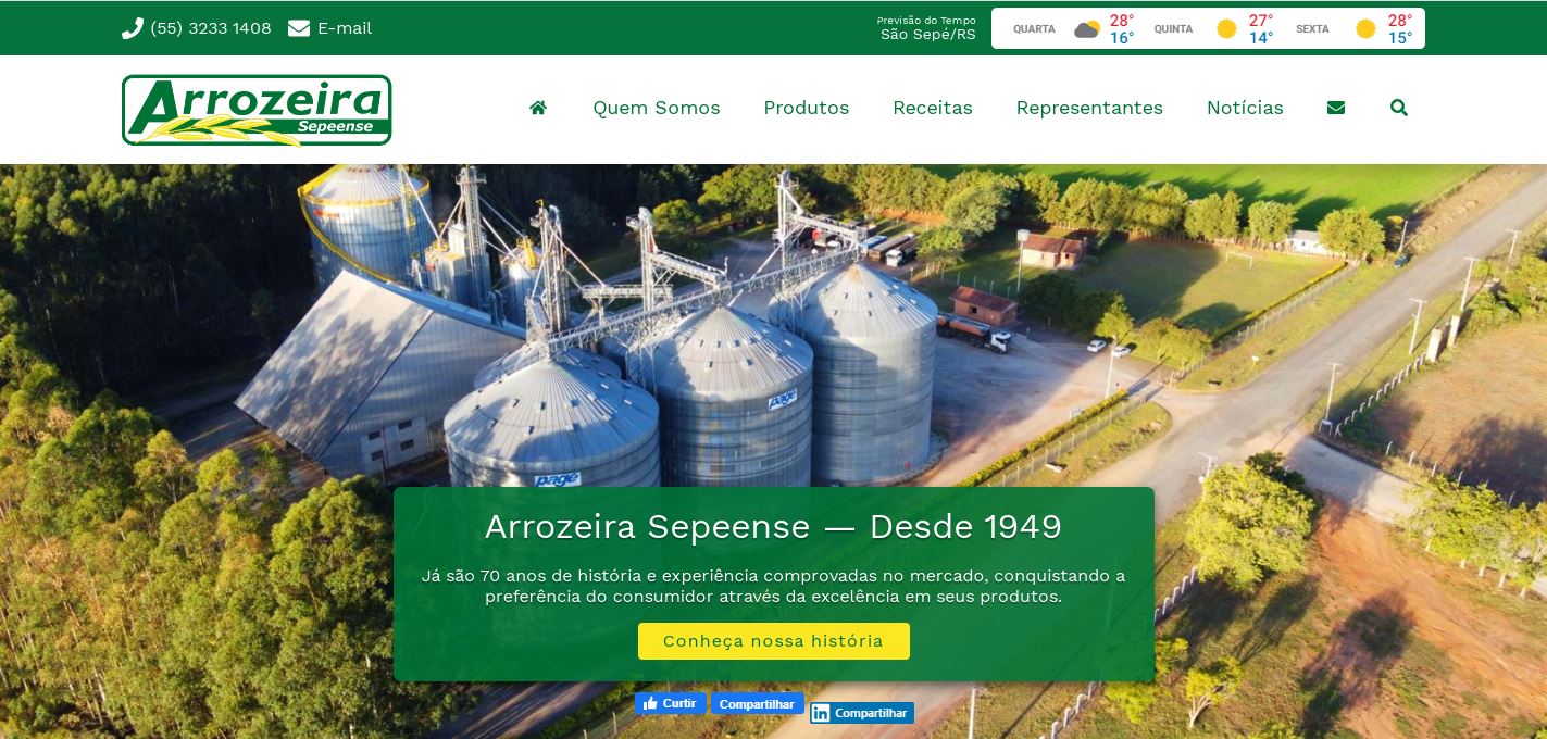 Novo website da Arrozeira Sepeense