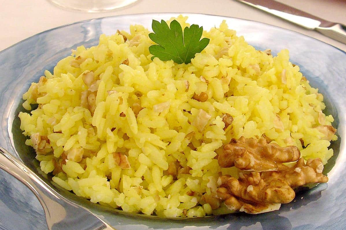 Receita de arroz com nozes