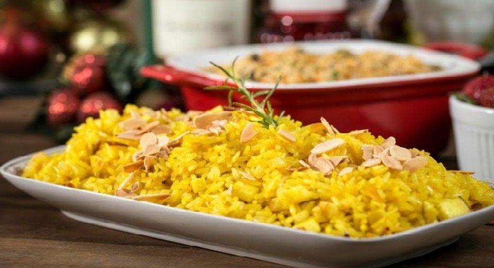 Receita de arroz dourado