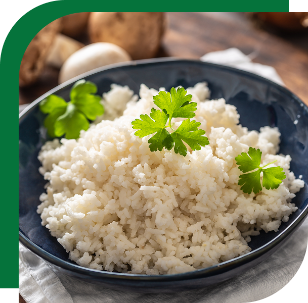 Tigela de arroz branco soltinho da Arrozeira Sepeense